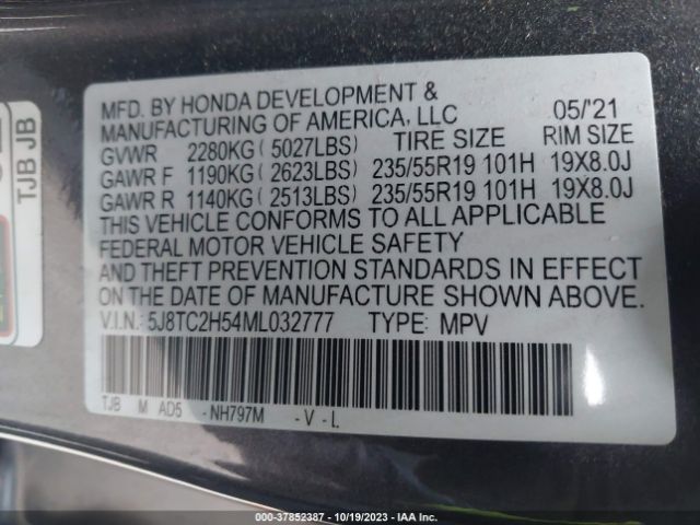 5J8TC2H54ML032777 Acura Rdx Technology Package