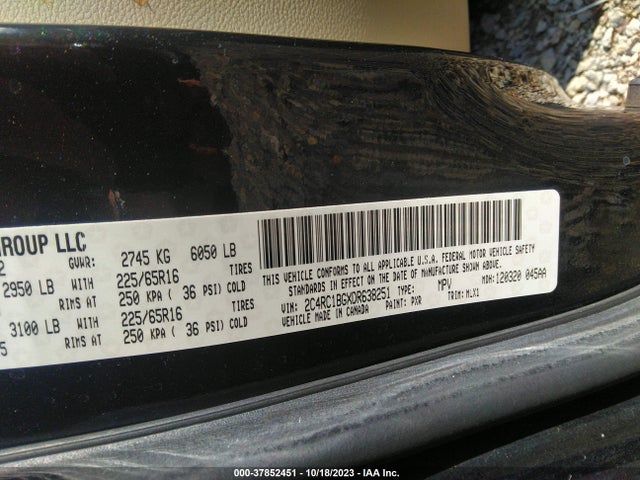 37852451 :رقم المزاد ، 2C4RC1BGXDR638251 vin ، 2013 Chrysler Town & Country Touring مزاد بيع