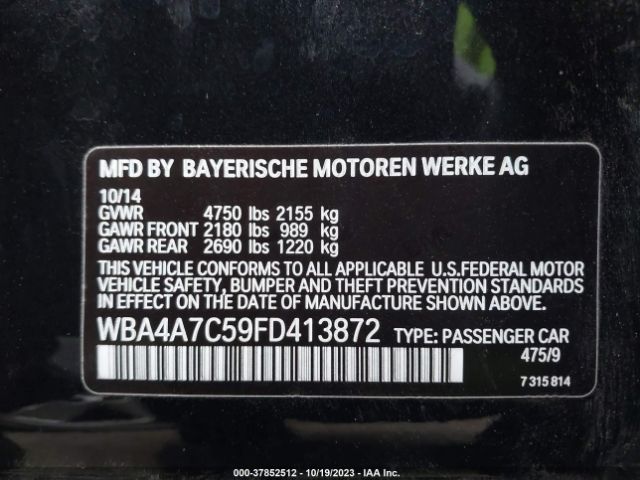 WBA4A7C59FD413872 BMW 4 Series 428i Xdrive