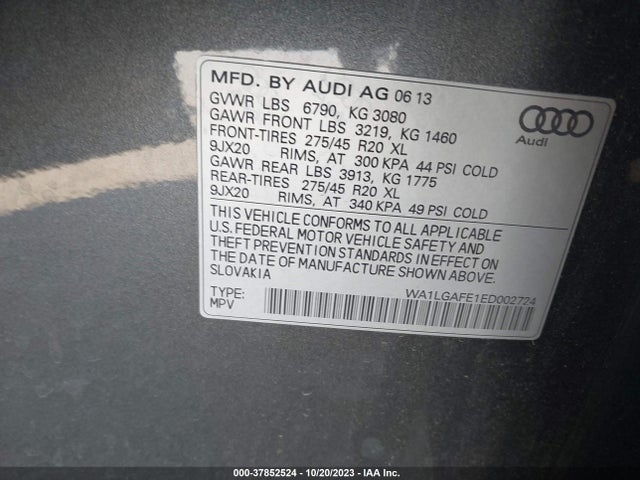 WA1LGAFE1ED002724 Audi Q7 3.0t Premium Plus