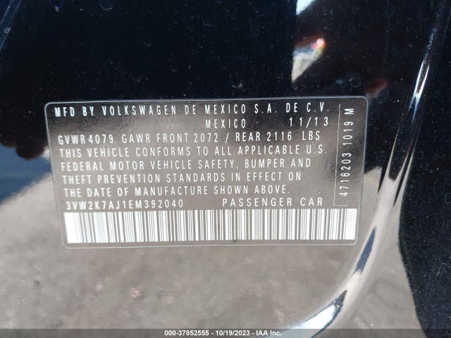 3VW2K7AJ1EM392040 Volkswagen Jetta Sedan S