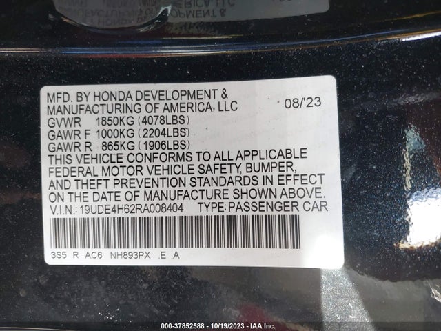 Acura Integra W/a-spec Tech Package 2024 19UDE4H62RA008404 Image 9
