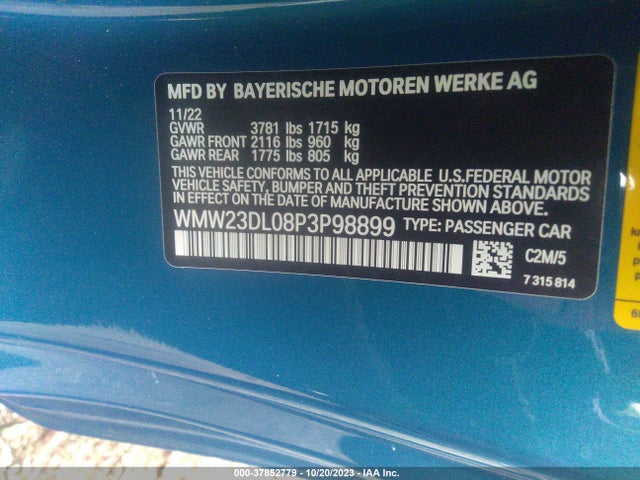 2023 MINI CONVERTIBLE WMW23DL08P3P98899 Photo 8