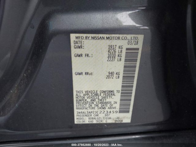 1N4AL3AP2JC223459 Nissan Altima 2.5 S