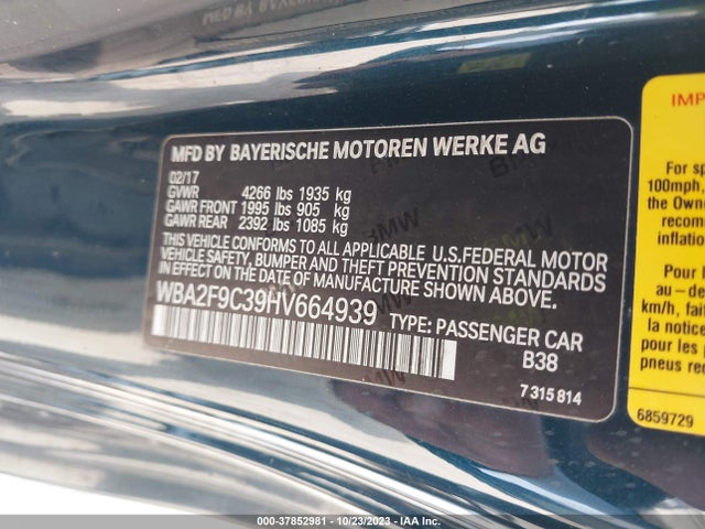 WBA2F9C39HV664939 BMW 230I