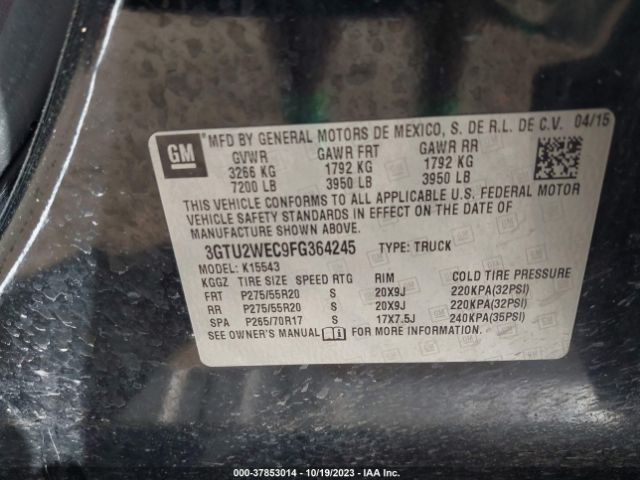 3GTU2WEC9FG364245 GMC Sierra 1500 Denali