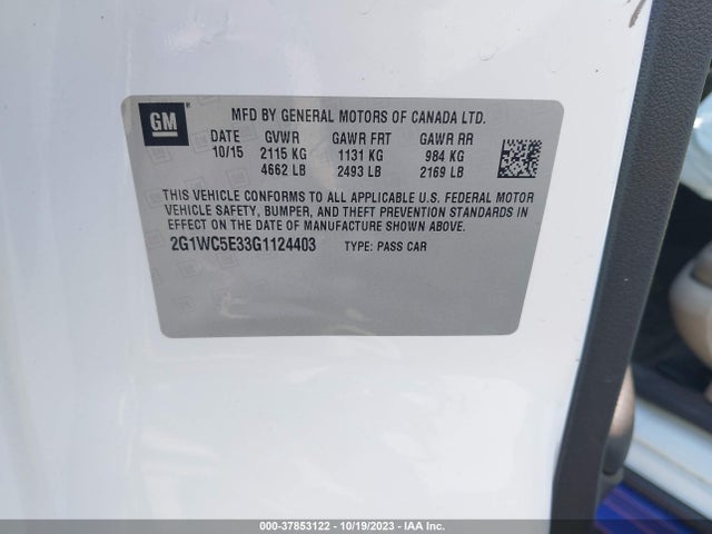 Chevrolet Impala Limited Ltz 2016 2G1WC5E33G1124403 Image 9