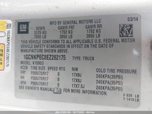 Chevrolet Silverado 1500 Work Truck 2014 1GCNKPEC8EZ282175 Image 9