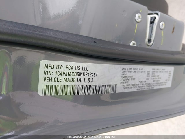 2021 JEEP CHEROKEE FREEDOM VIN: 1C4PJMCB6MD212464