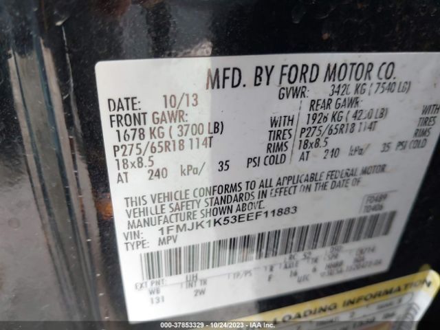 1FMJK1K53EEF11883 Ford Expedition El Limited