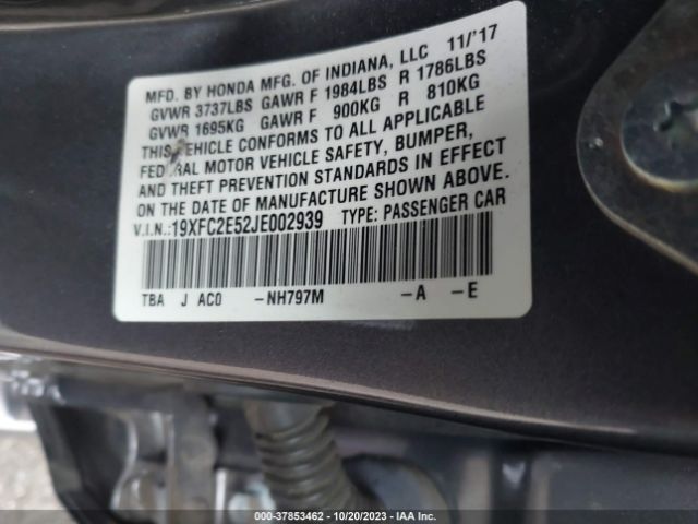 19XFC2E52JE002939 Honda Civic Sedan Lx