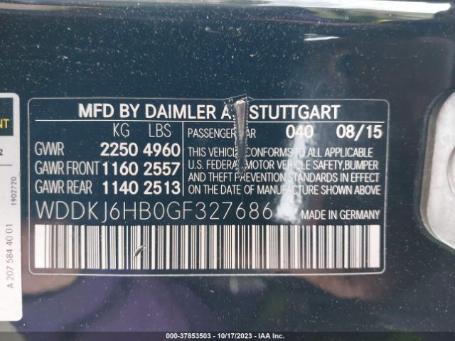 WDDKJ6HB0GF327686 Mercedes-Benz E-class E 400