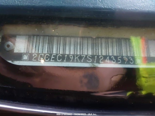 1995 CHEVROLET GMT-400 C1500 VIN: 2GCEC19K7S1243593