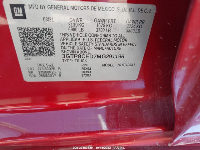 GMC Sierra 1500 2wd  Short Box Elevation 2021 3GTP8CED7MG291196 Image 9