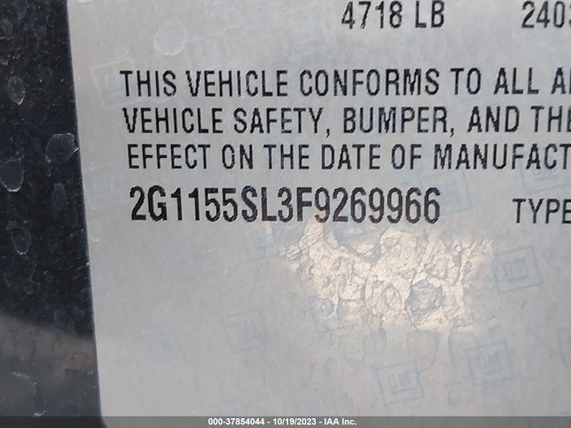 Chevrolet IMPALA LTZ 2015 2G1155SL3F9269966 Image 9
