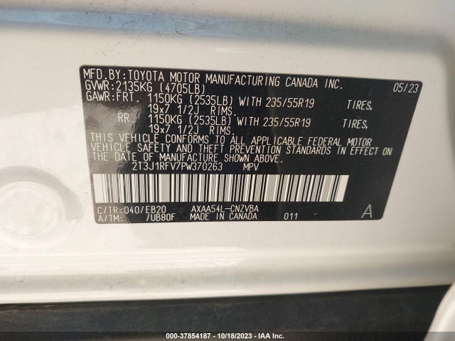 Toyota Rav4 Adventure 2023 2T3J1RFV7PW370263 Image 9