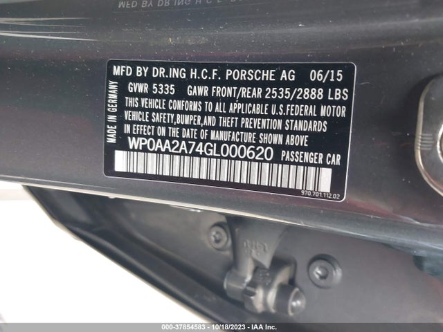 2016 PORSCHE PANAMERA WP0AA2A74GL000620 Photo 8