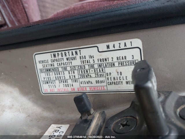 1991 HONDA ACCORD EX/EX-R VIN: 1HGCB7564MA109639
