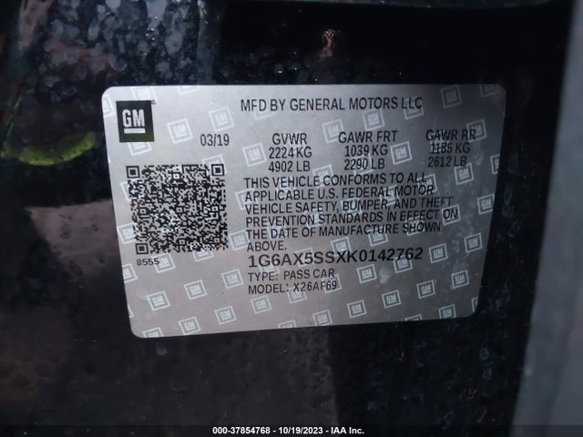1G6AX5SSXK0142762 Cadillac CTS LUXURY