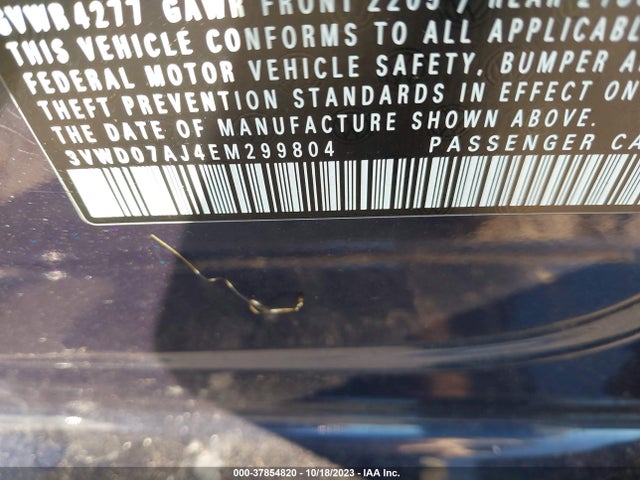 3VWD07AJ4EM299804 Volkswagen Jetta Sedan Se