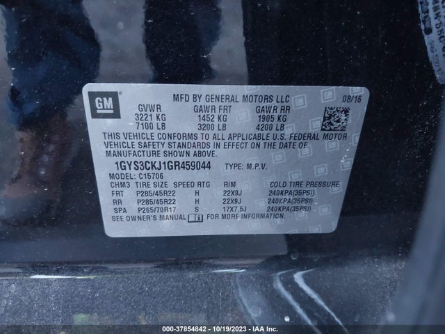 1GYS3CKJ1GR459044 Cadillac Escalade Premium Collection