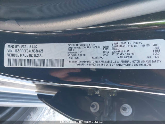 1C6RREFG4LN338126 RAM 1500 Big Horn