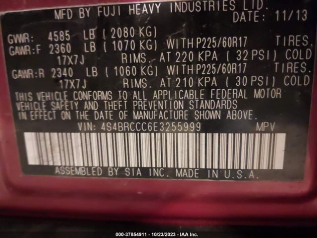 4S4BRCCC6E3255999 Subaru Outback 2.5i Premium