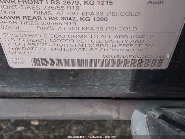 WA1BNAFY3J2004444 Audi Q5 Premium Plus