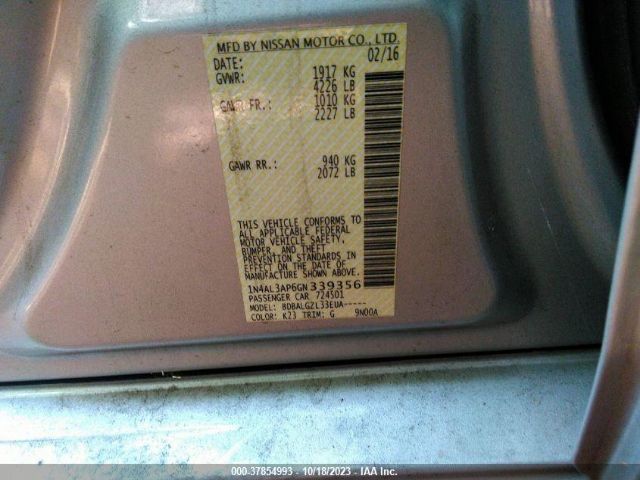 1N4AL3AP6GN339356 Nissan ALTIMA