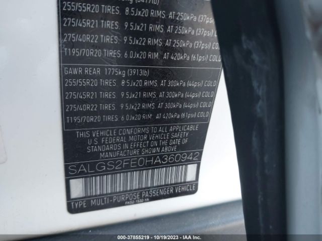 SALGS2FE0HA360942 Land Rover Range Rover