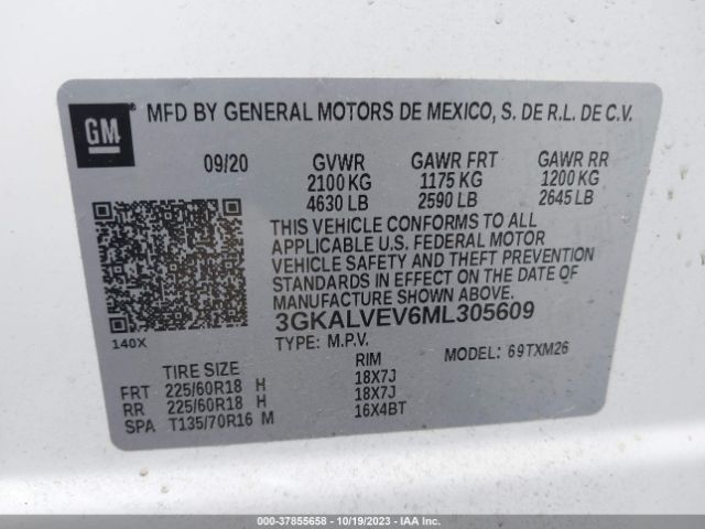 3GKALVEV6ML305609 GMC Terrain Slt