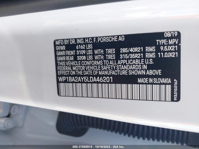 2020 PORSCHE CAYENNE COUPE WP1BA2AY5LDA46201 Photo 8