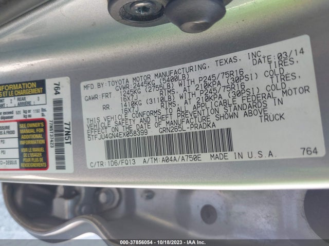Toyota Tacoma Prerunner 2014 5TFJU4GN4EX058399 Image 9