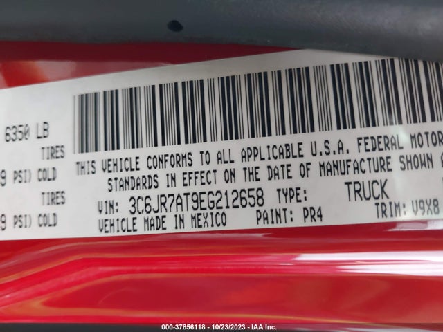3C6JR7AT9EG212658 RAM 1500 Express