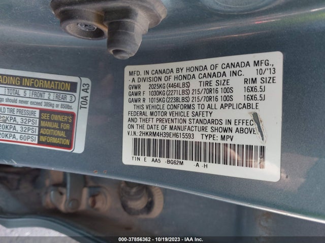 Honda CR-V LX 2014 2HKRM4H39EH615593 Image 9