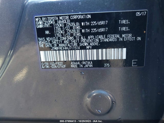 Toyota RAV4 LE 2017 JTMBFREV4HJ711514 Image 9