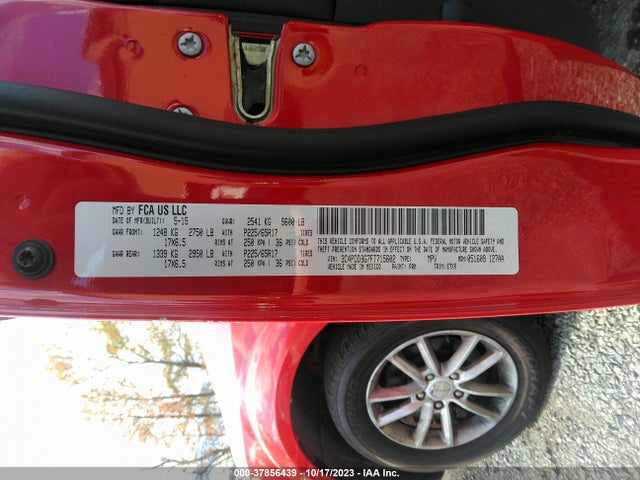 Dodge Journey Sxt 2015 3C4PDDBG7FT715602 Image 9