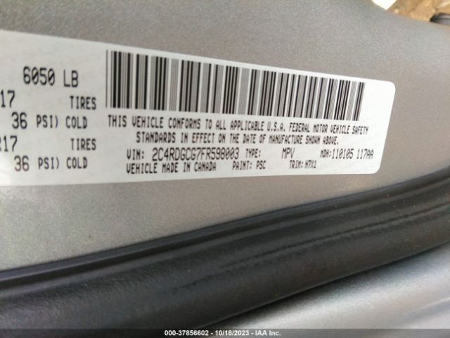 2C4RDGCG7FR598003 Dodge Grand Caravan Sxt