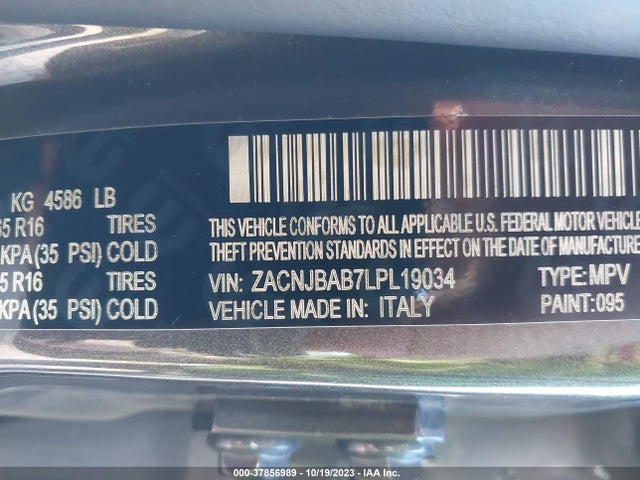 ZACNJBAB7LPL19034 Jeep Renegade Sport
