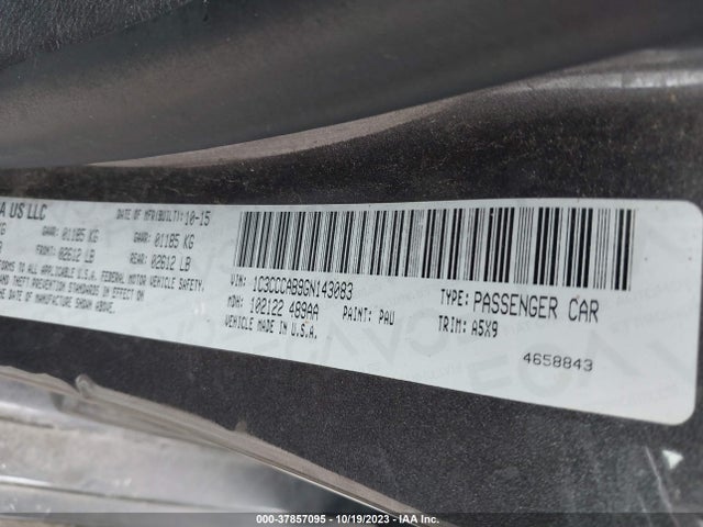 2016 CHRYSLER 200 LIMITED VIN: 1C3CCCAB9GN143083