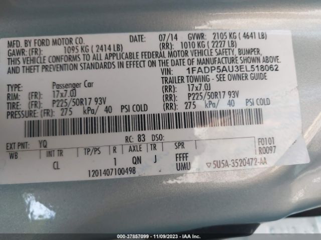 1FADP5AU3EL518062 Ford C-max Hybrid Se