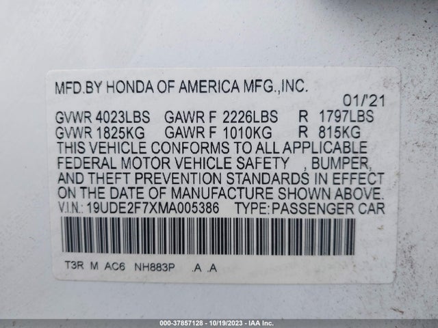 Acura Ilx Technology Package/premium Package 2021 19UDE2F7XMA005386 Image 9