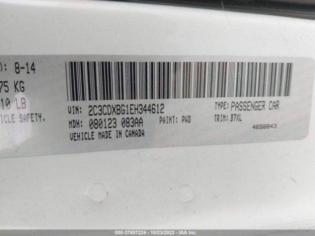 2C3CDXBG1EH344612 Dodge Charger Se