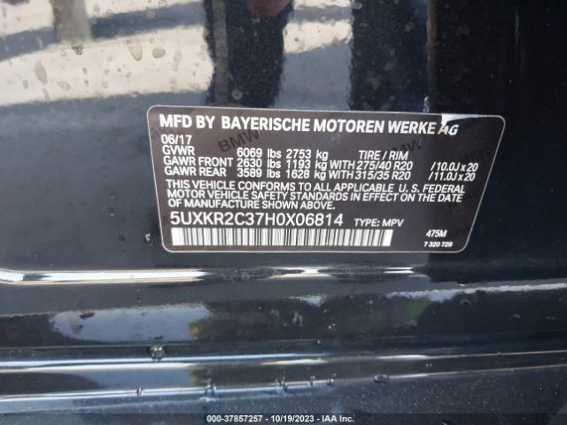 5UXKR2C37H0X06814 BMW X5 Sdrive35i