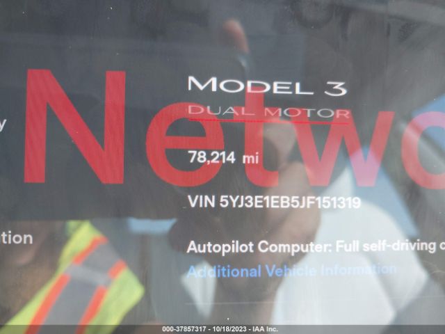 5YJ3E1EB5JF151319 Tesla Model 3 Long Range