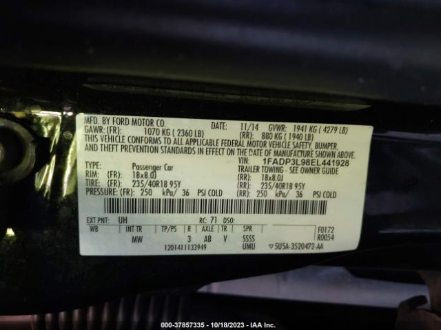 1FADP3L98EL441928 Ford FOCUS ST