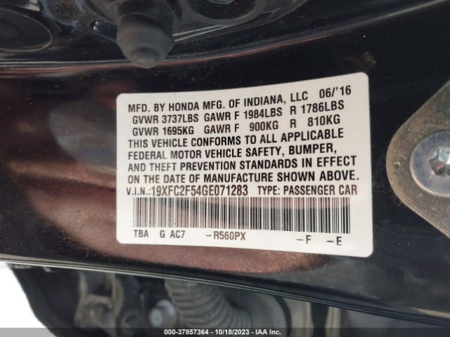 19XFC2F54GE071283 Honda Civic Lx