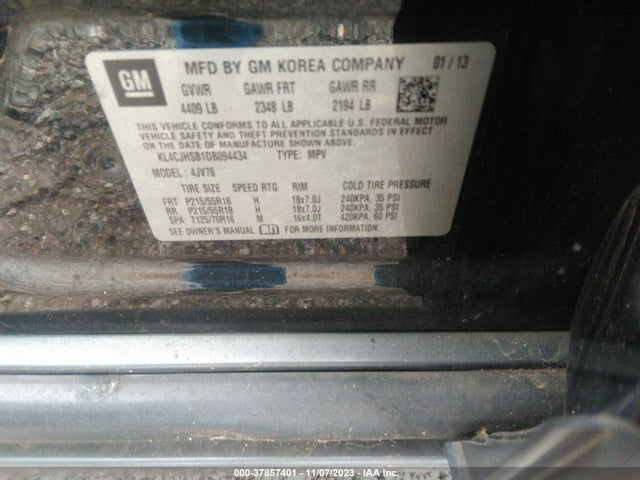 2013 BUICK ENCORE PREMIUM VIN: KL4CJHSB1DB094434