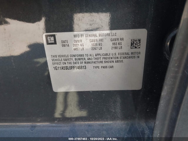 Chevrolet MALIBU LS 2015 1G11A5SL6FF146813 Image 9