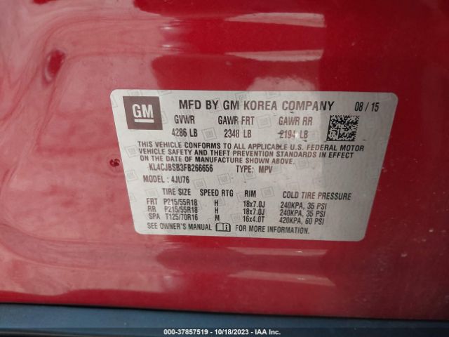 KL4CJBSB3FB266656 Buick Encore Convenience